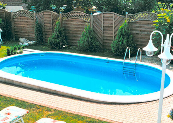 stål oval pool