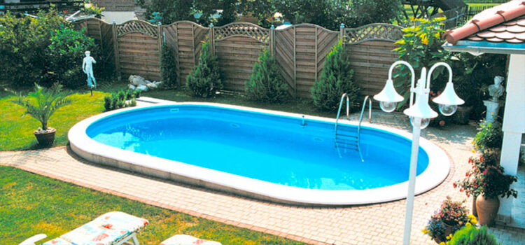 stål oval pool